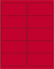 Tape Logic - 4" Long, Fluorescent Red Paper Laser Label - For Laser Printers - Exact Tooling