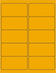 Tape Logic - 4" Long, Fluorescent Orange Paper Laser Label - For Laser Printers - Exact Tooling