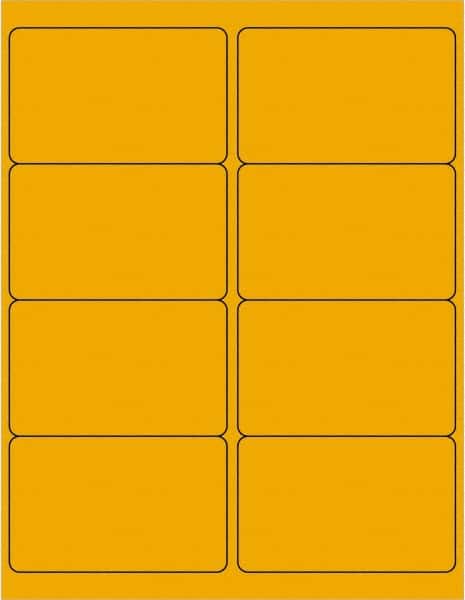 Tape Logic - 4" Long, Fluorescent Orange Paper Laser Label - For Laser Printers - Exact Tooling