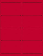 Tape Logic - 4" Long, Fluorescent Red Paper Laser Label - For Laser Printers - Exact Tooling