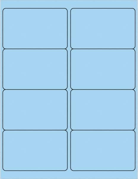 Tape Logic - 4" Long, Pastel Blue Paper Laser Label - For Laser Printers - Exact Tooling