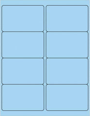 Tape Logic - 4" Long, Pastel Blue Paper Laser Label - For Laser Printers - Exact Tooling