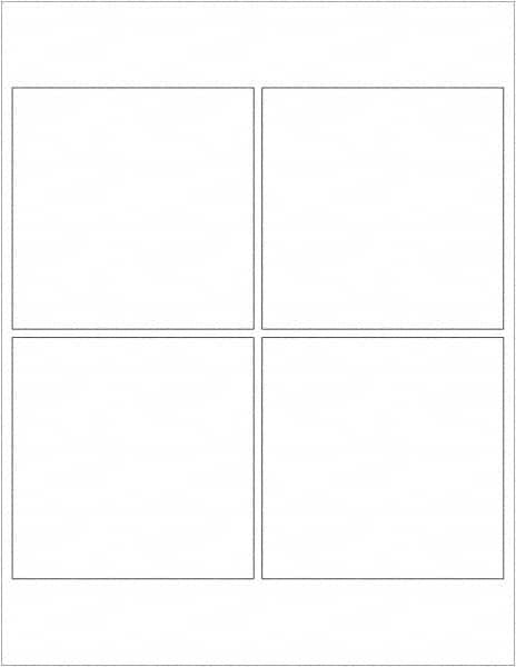 Tape Logic - 4" Long, White Paper Laser Label - For Laser Printers - Exact Tooling