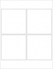 Tape Logic - 4" Long, White Paper Laser Label - For Laser Printers - Exact Tooling