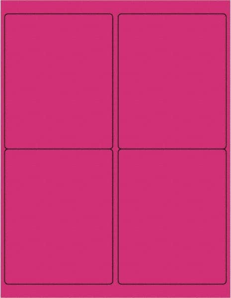 Tape Logic - 5" Long, Fluorescent Pink Paper Laser Label - For Laser Printers - Exact Tooling