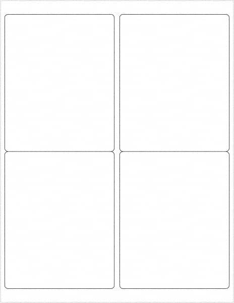 Tape Logic - 5" Long, White Paper Laser Label - For Laser Printers - Exact Tooling