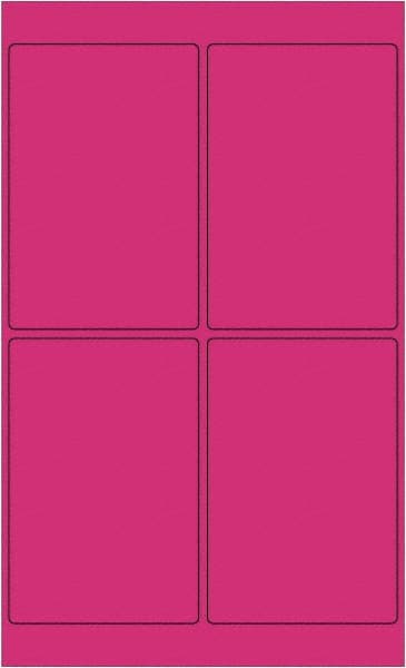 Tape Logic - 6" Long, Fluorescent Pink Paper Laser Label - For Laser Printers - Exact Tooling