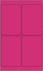 Tape Logic - 6" Long, Fluorescent Pink Paper Laser Label - For Laser Printers - Exact Tooling