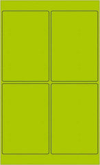 Tape Logic - 6" Long, Fluorescent Green Paper Laser Label - For Laser Printers - Exact Tooling