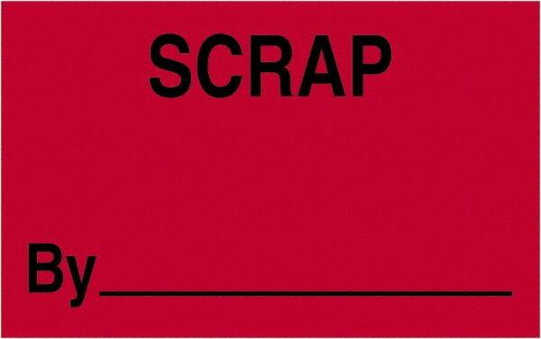 Tape Logic - 2" Long, Fluorescent Red Paper Shipping Label - For Multi-Use - Exact Tooling