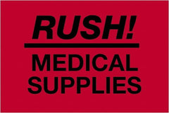 Tape Logic - 3" Long, Fluorescent Red Paper Shipping Label - For Multi-Use - Exact Tooling