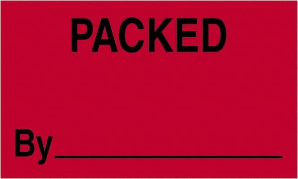 Tape Logic - 5" Long, Fluorescent Red Paper Shipping Label - For Multi-Use - Exact Tooling