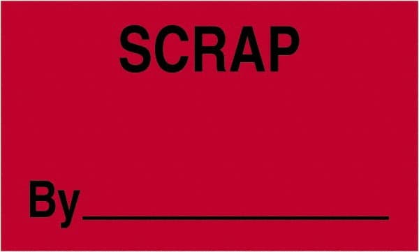 Tape Logic - 5" Long, Fluorescent Red Paper Shipping Label - For Multi-Use - Exact Tooling