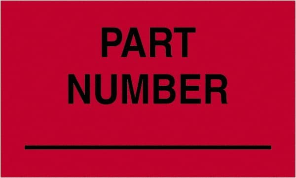 Tape Logic - 5" Long, Fluorescent Red Paper Shipping Label - For Multi-Use - Exact Tooling