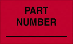 Tape Logic - 5" Long, Fluorescent Red Paper Shipping Label - For Multi-Use - Exact Tooling