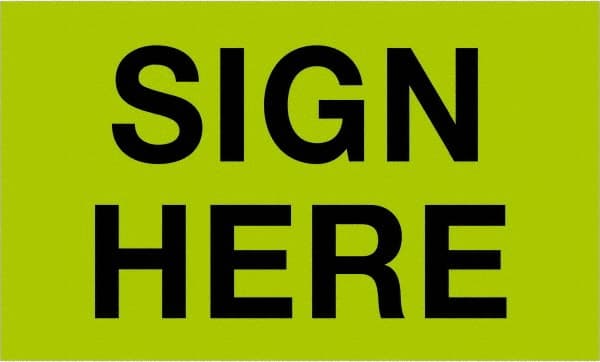 Tape Logic - 5" Long, Fluorescent Green Paper Shipping Label - For Multi-Use - Exact Tooling