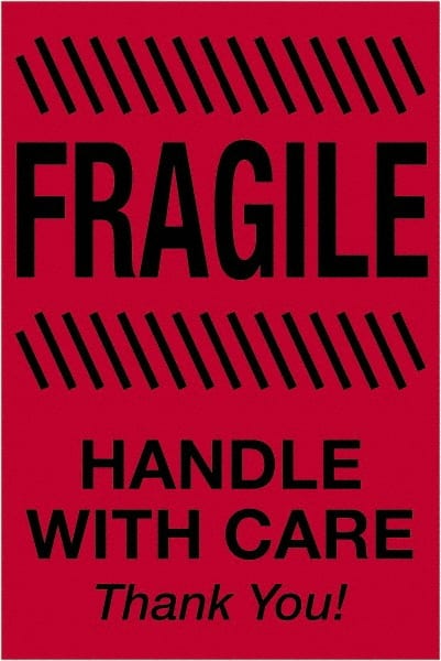 Tape Logic - 6" Long, Fluorescent Red Paper Shipping Label - For Multi-Use - Exact Tooling