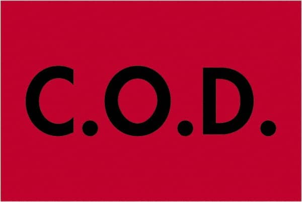 Tape Logic - 3" Long, Fluorescent Red Paper Shipping Label - For Multi-Use - Exact Tooling