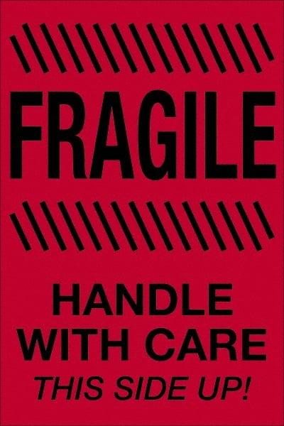 Tape Logic - 6" Long, Fluorescent Red Paper Shipping Label - For Multi-Use - Exact Tooling