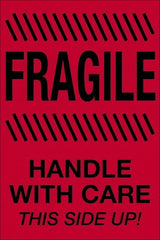 Tape Logic - 6" Long, Fluorescent Red Paper Shipping Label - For Multi-Use - Exact Tooling