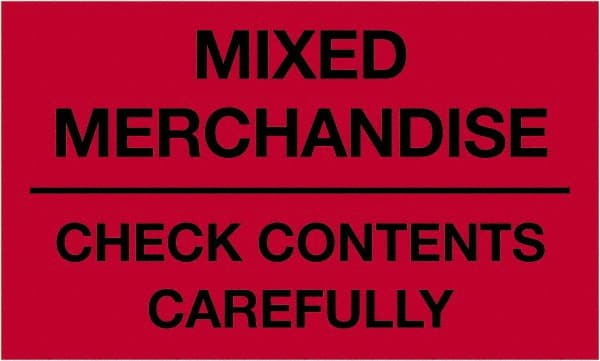 Tape Logic - 5" Long, Fluorescent Red Paper Shipping Label - For Multi-Use - Exact Tooling