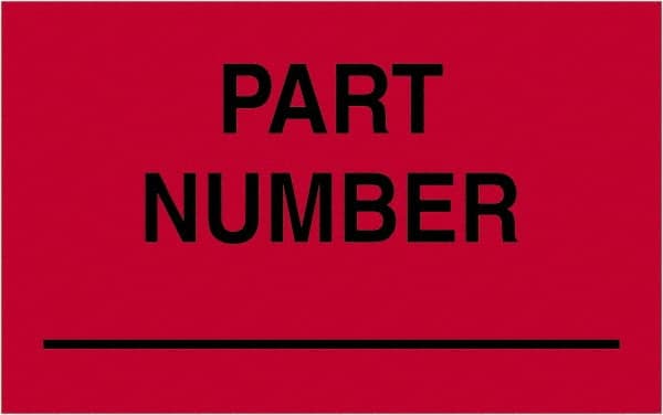 Tape Logic - 2" Long, Fluorescent Red Paper Shipping Label - For Multi-Use - Exact Tooling