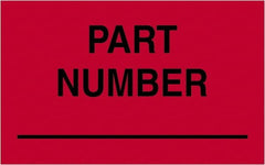 Tape Logic - 2" Long, Fluorescent Red Paper Shipping Label - For Multi-Use - Exact Tooling