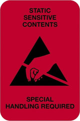 Tape Logic - 3" Long, Fluorescent Red Paper Shipping Label - For Multi-Use - Exact Tooling