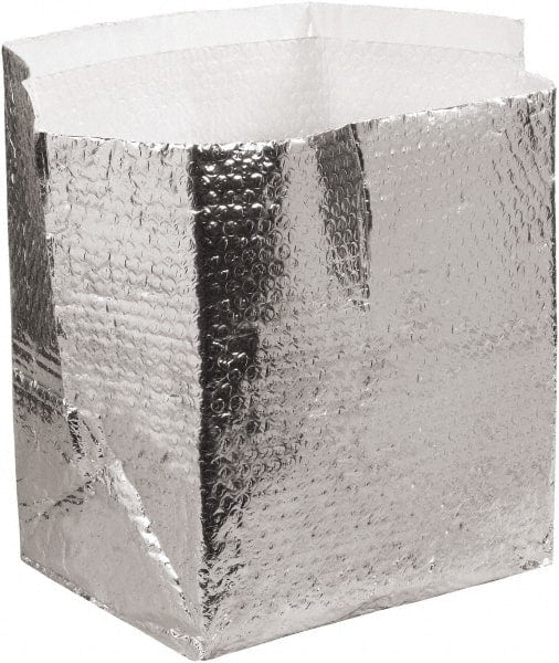 Made in USA - 12" Long x 10" Wide x 9" High x 3/16" Thick Box Liner - Silver, Case - Exact Tooling