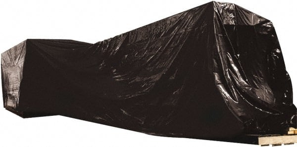 Made in USA - 100" Long x 12" Wide Polyethylene Plastic Film - Black, Case - Exact Tooling