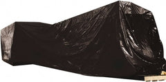 Made in USA - 100" Long x 8" Wide Polyethylene Plastic Film - Black, Case - Exact Tooling