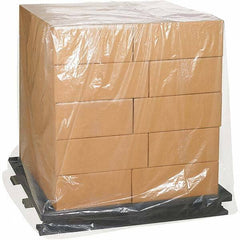 Made in USA - 46" Long x 48" Wide x 96" High Pallet Cover - Clear, Case, 25 Piece - Exact Tooling