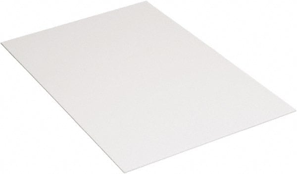 Made in USA - 96" Long x 48" Wide Plastic Sheet - White - Exact Tooling