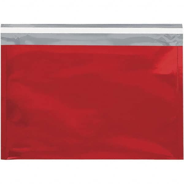 Value Collection - 12-3/4" Long x 9-1/2" Wide Peel-Off Self-Seal Metallic Mailer - Red - Exact Tooling