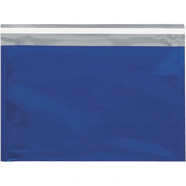 Value Collection - 12-3/4" Long x 9-1/2" Wide Peel-Off Self-Seal Metallic Mailer - Blue - Exact Tooling