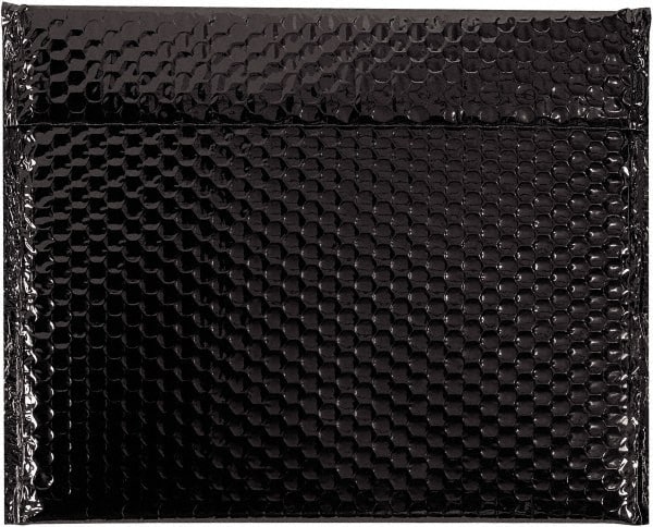 Made in USA - 11" Long x 13-3/4" Wide Peel-Off Self-Seal Bubble Mailer - Black - Exact Tooling