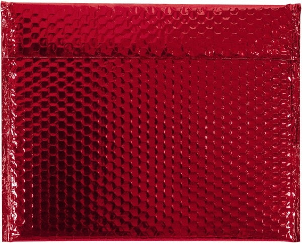 Made in USA - 11" Long x 13-3/4" Wide Peel-Off Self-Seal Bubble Mailer - Red - Exact Tooling