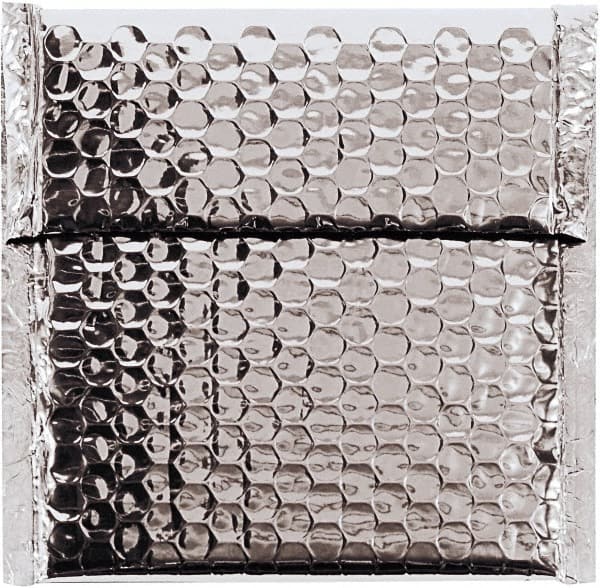 Made in USA - 6-3/4" Long x 7" Wide Peel-Off Self-Seal Bubble Mailer - Silver - Exact Tooling