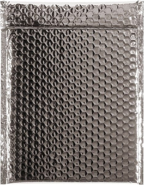 Made in USA - 11-1/2" Long x 9" Wide Peel-Off Self-Seal Bubble Mailer - Silver - Exact Tooling