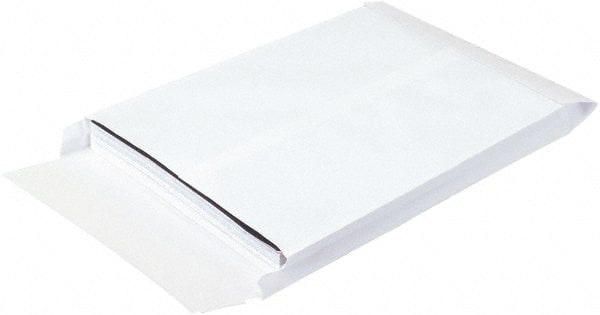 Made in USA - 13" Long x 10" Wide Peel-Off Self-Seal Expandable Envelope - White - Exact Tooling