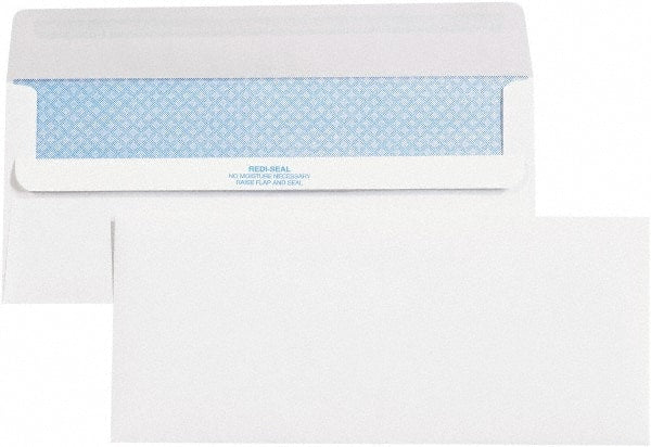 Made in USA - 9-1/2" Long x 4-1/8" Wide Self Seal Plain White Envelope - White - Exact Tooling