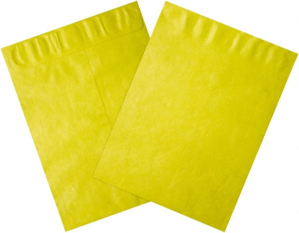 Dupont - 12" Long x 9" Wide Peel-Off Self-Seal Tyvek Flat Catalog Envelopes - Yellow - Exact Tooling