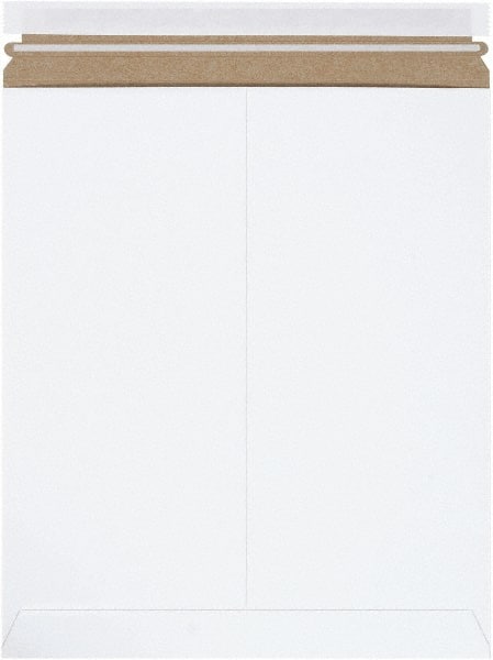 Made in USA - 15" Long x 12-3/4" Wide Peel-Off Self-Seal Flat Mailer - White - Exact Tooling