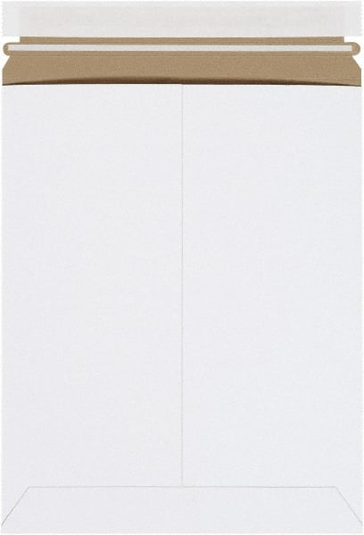 Made in USA - 12-1/4" Long x 9-3/4" Wide Peel-Off Self-Seal Flat Mailer - White - Exact Tooling