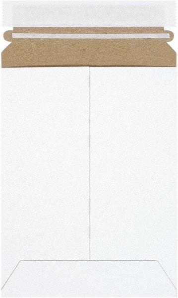 Made in USA - 8" Long x 6" Wide Peel-Off Self-Seal Flat Mailer - White - Exact Tooling