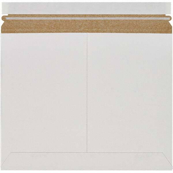 Made in USA - 9-3/4" Long x 12-1/4" Wide Peel-Off Self-Seal Flat Mailer - White - Exact Tooling