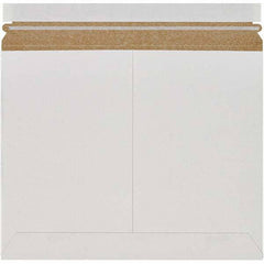 Made in USA - 9-3/4" Long x 12-1/4" Wide Peel-Off Self-Seal Flat Mailer - White - Exact Tooling