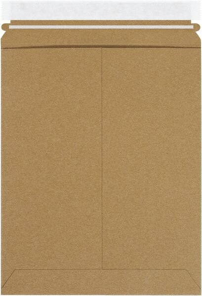 Made in USA - 12-1/4" Long x 9-3/4" Wide Peel-Off Self-Seal Flat Mailer - Kraft - Exact Tooling