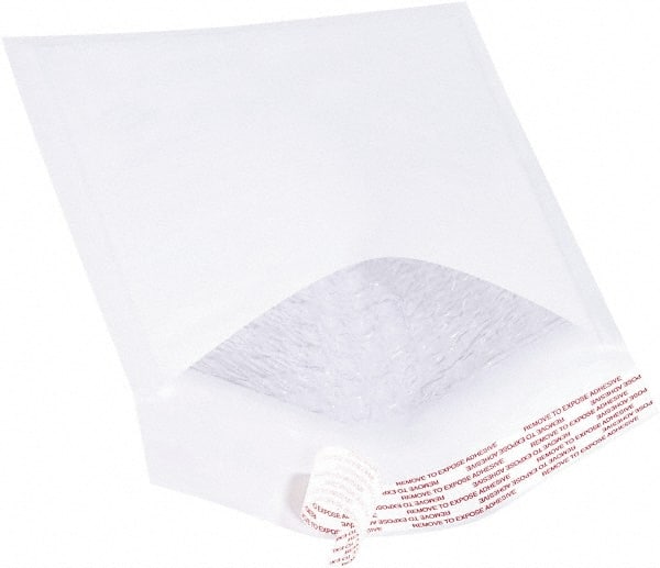 Made in USA - 10" Long x 6" Wide Peel-Off Self-Seal Bubble Mailer - White - Exact Tooling