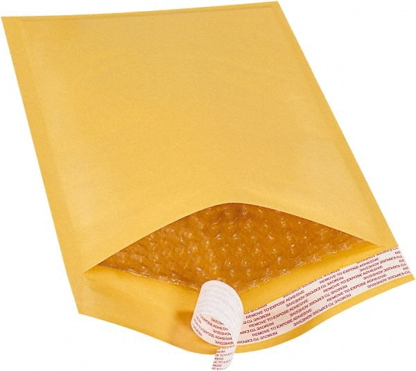 Value Collection - 12" Long x 7-1/4" Wide Peel-Off Self-Seal Bubble Mailer - Kraft - Exact Tooling